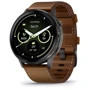 Смарт-часы Garmin Venu 4 45mm Slate with Black Silicone Band and Brown Leather Band (010-03014-03)