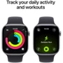Apple Watch Series 11 GPS + Cellular 42mm Space Grey Aluminium Case with Black Sport Band - M/L (MF8C4)