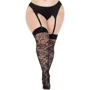 Чулки Leg Avenue Wild rose net thigh highs 1X/2X