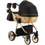 Коляска 2 в 1 Adamex Hybryd Plus Polar (Gold) BR619 черный (золотой люрекс) - золотая кожа (623692): Возможность установки люльки есть