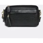 Женская сумка через плечо Keizer черная (k1028-black): Фактура Тиснение, Зернистая, Матовая
