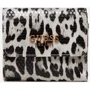 Женский кошелек GUESS CENTRE STAGE SLG CRD & CN PRS BWP - BLACK/WHITE LE леопардово белый (SWLB8504440-BWP)