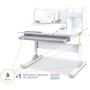 Детский стол Mealux Vancouver (арт. BD-620 W/G с полкой)