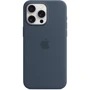 Чехол для iPhone Apple iPhone 15 Pro Max Silicone Case with MagSafe - Storm Blue (MT1P3ZM/A): Материалы Силикон