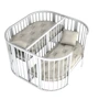 Кроватка детская Twins для двойни 110х110 L100-TW-01, белый