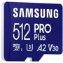 Карта пам'яті Samsung 512GB microSDXC Class 10 UHS-I U3 V30 A2 Pro Plus + адаптер (MB-MD512SA/EU): Тип карти MicroSDXC