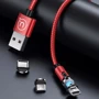 Кабель Usams USB Cable to Lightning Rotatable Magnetic 1m Red (US-SJ472): Тип USB-C - Lightning