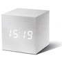 Смарт-будильник на акумуляторі Gingko WOODEN CUBE білий (GK08W13)