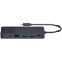 Адаптер Rapoo Adapter UCM-2006 USB-C to 2xUSB-C+USB2.0+2xUSB3.0+HDMI+DisplayPort+SD+RJ45+3.5mm Black: Додаткові роз'єми 3.5mm Headphone, Ethernet, SD+TF Card, HDMI, DisplayPort, USB OTG, USB-C
