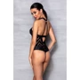 Сетчатый боди с халтером и ритмичным рисунком Hima Body black XXL/XXXL - Passion