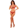 Комплект белья Obsessive Lacelove cupless 2-pcs set XL/2XL Red