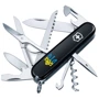 Мультитул Victorinox Huntsman Ukraine 91мм/15 функций/черный /Трезубец сине-желтый (1.3713.3_T0016u)