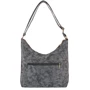 Женская сумка хобо Laskara серая (LK10187-grey-beige-bordo): Материал Искусственная кожа