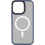 Чохол для iPhone Mobile Case TPU+PC Metal Buttons with MagSafe Blue для iPhone 12 / 12 Pro