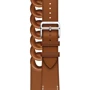 Аксесуар для Watch Apple Hermes Double Tour Barénia Gourmette Fauve (MKFV3) для Apple Watch 38/40/41mm: Сумісність Apple Watch 41mm, Apple Watch 40mm, Apple Watch 38mm