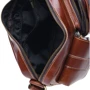 Чоловіча сумка через плече Borsa Leather коричнева (K16211-brow): Застібка Блискавка