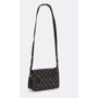 Женская сумка через плечо Guess Hensely Logo Top Zip Shldr Bag темно-коричневая (HWPB8378180-MCM): Застежка Магнитная
