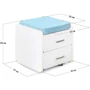 Комплект S ErgoKids TH-325 Blue парта + тумба (TH-325 + BD C3_ BLUE): Возраст ребенка от 4-х лет
