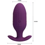 Анальная вибропробка LYBAILE Pretty Love Jefferson Violet с электростимуляцией (BI-040083HP-1)