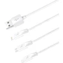 Кабель Hoco USB Cable to Lightning/microUSB/USB-C X1 1m White: Тип USB Cable - Lightning/microUSB/USB-C