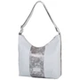 Жіноча сумка хобо Laskara сіра (LK-10249-silver-snake) фото 9
