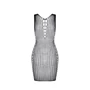 Мини-платье с вертикальным узором Passion BS097 One Size white