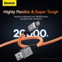 Кабель Baseus USB Cable to USB-C CoolPlay Series Fast Charging 100W 2m Orange (CAKW000707) фото 9