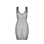 Мини-платье с вертикальным узором Passion BS097 One Size white