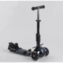 Самокат 5в1 Best Scooter, PU колеса, подсветка колес, Абстракция Black/Blue (102023): Тип тормоза ножной
