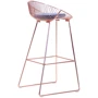 Стул барный AMF Chik, rose gold, royal blue (545681): Материал каркаса Текстиль, металл