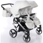 Универсальная коляска для двойни 2 в 1 Junama Mirror Satin Duo 04, белый с серебристым (J-MS-DUO-04) фото 8