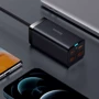 Зарядний пристрій Baseus Wall Charger GaN3 Pro 2xUSB+2xUSB-C 100W Black with USB-C cable (CCGP000101): Кількість USB-портів 4