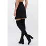 Юбка FashionUp YUB-1076A-XL 48 черная А-силуэт до середины бедра: Материал Искусственная замша