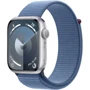 Apple Watch Series 9 45mm GPS Silver Aluminum Case with Winter Blue Sport Loop (MR9F3) 