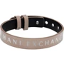 Чоловічий браслет Armani Exchange двосторонній бежевий/чорний (AXG0108040)