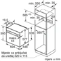 Духова шафа електрична Bosch HRG6753S2: Розміри 59.5х59.4х54.8 см