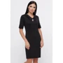 Платье FashionUp PL-1799A 48 черное повседневное до середины бедра