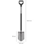 Лопата Fiskars Ergonomic штыковая (1066708): Тип лопаты
