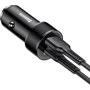 Зарядное устройство Baseus USB Car Charger Small Screw USB 3.0+USB-C 36W Black (CAXLD-A01): Кабель в комплекте отсутствует