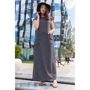 Платье FLFashion Фиеста ФПФ 3092 48 графитовое повседневное длинное макси