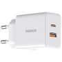 Зарядное устройство Baseus Wall Charger Cube Pro USB-C+USB 30W White (P10111404213-00)