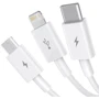 Кабель Baseus USB Cable to Micro USB/Lightning/Type-C Superior Series Fast Charging Data 3.5A 0.5m White (P10320105221-01): Тип USB Cable - Lightning/microUSB/USB-C