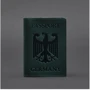 Обложка для паспорта с гербом Германии BlankNote зеленая (BN-OP-DE-iz): Материал Натуральная кожа