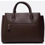 Женская сумка тоут GUESS ENISA HIGH SOCIETY SATCHEL шоколадная (HWVB8421060-CHO): Фактура Матовая, Зернистая