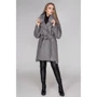 Пальто Leo-Pride PL2390 48 серое зимнее с мехом