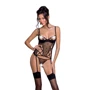 Эротический комплект Passion LOVELIA CORSET black XXL/XXXL