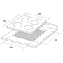Варильна поверхня газова Borgio 6170/19 W FFD(White Glass): Робоча поверхня скло (загартоване)