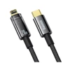 Кабель Baseus Cable USB-C to Lightning Explorer Series Auto Power-Off Fast Charging 20W 1m Black (CATS000001): Тип USB-C - Lightning
