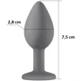 Силиконовая анальная пробка с кристаллом Purple Silicone Topaz (размер S)