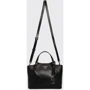 Жіноча сумка тоут Guess Tangey Girlfriend Satchel чорна (HWUE7664060-BLA): Фактура матова, Гладка